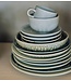 HKLIVING Borden Farmhouse ceramics: side plates, pale blue (set of 2)