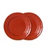 HKLIVING Borden Farmhouse ceramics: side plates, red (set of 2)