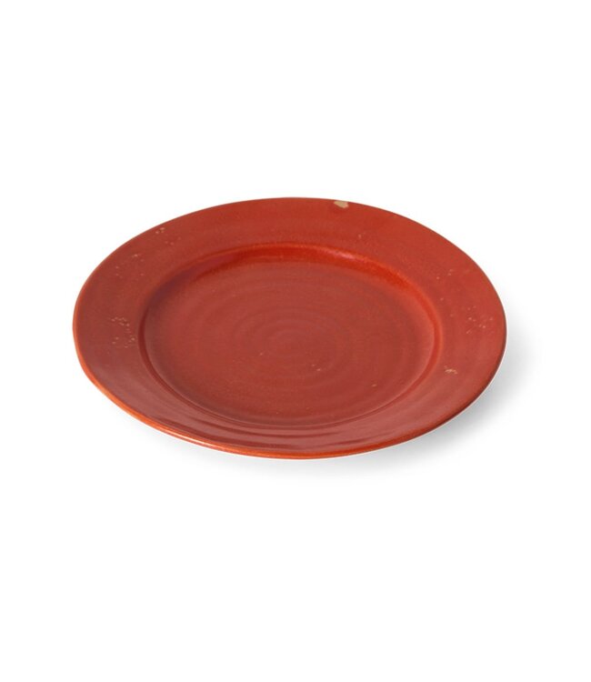 HKLIVING Borden Farmhouse ceramics: side plates, red (set of 2)