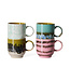 HKLIVING Mok 70s ceramics: café mugs, calming (set of 4)