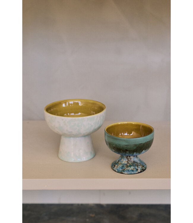 HKLIVING Schaaltje 70s ceramics: medium coupe, agave