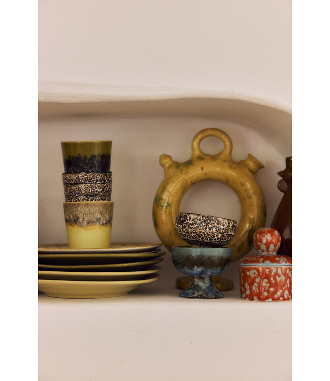 HKLIVING Schaaltje 70s ceramics: medium coupe, agave
