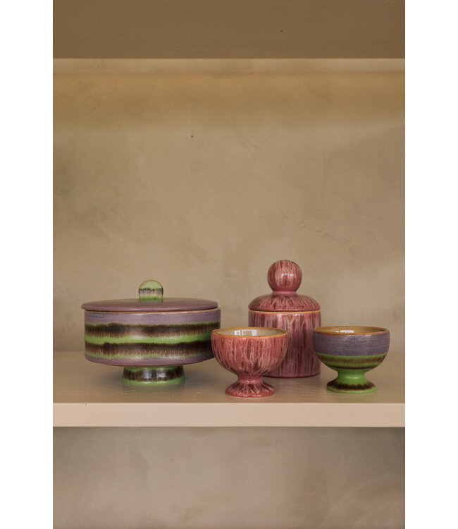 HKLIVING Schaaltje 70s ceramics: small coupe, rhubarb