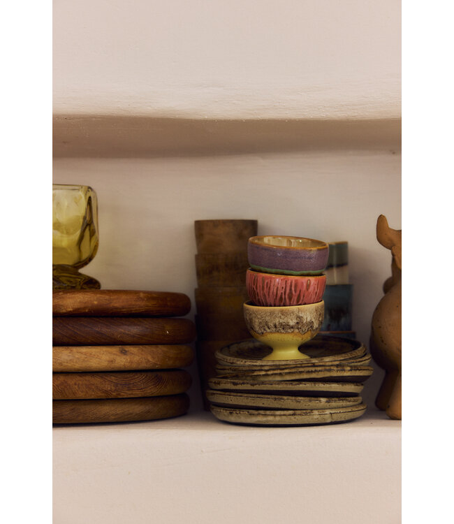 HKLIVING Schaaltje 70s ceramics: small coupe, rhubarb
