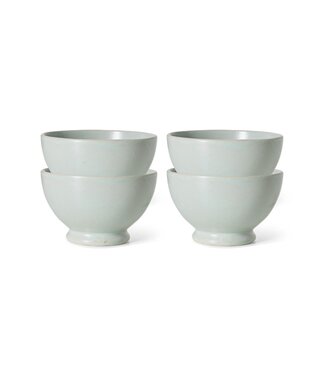 HKLIVING Kom Farmhouse ceramics: small bowls, pale blue (set of 4)