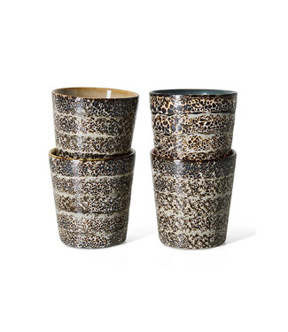 HKLIVING Mok 70s ceramics: coffee mugs, brew variation (set of 4)