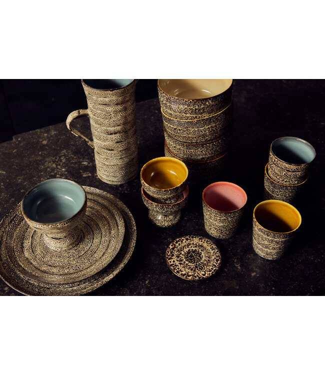 HKLIVING Mok 70s ceramics: coffee mugs, brew variation (set of 4)