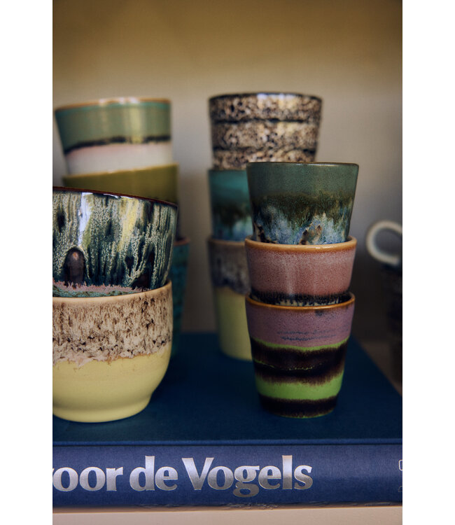 HKLIVING Mok 70s ceramics: ristretto mugs, nostalgia (set of 4)