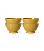HKLIVING Kom Farmhouse ceramics: small bowls, ochre (set of 4)