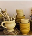 HKLIVING Kom Farmhouse ceramics: small bowls, ochre (set of 4)