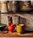 HKLIVING Kom Farmhouse ceramics: small bowls, ochre (set of 4)