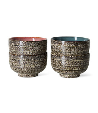 HKLIVING Kom 70s ceramics: noodle bowls, brew variation (set of 4)