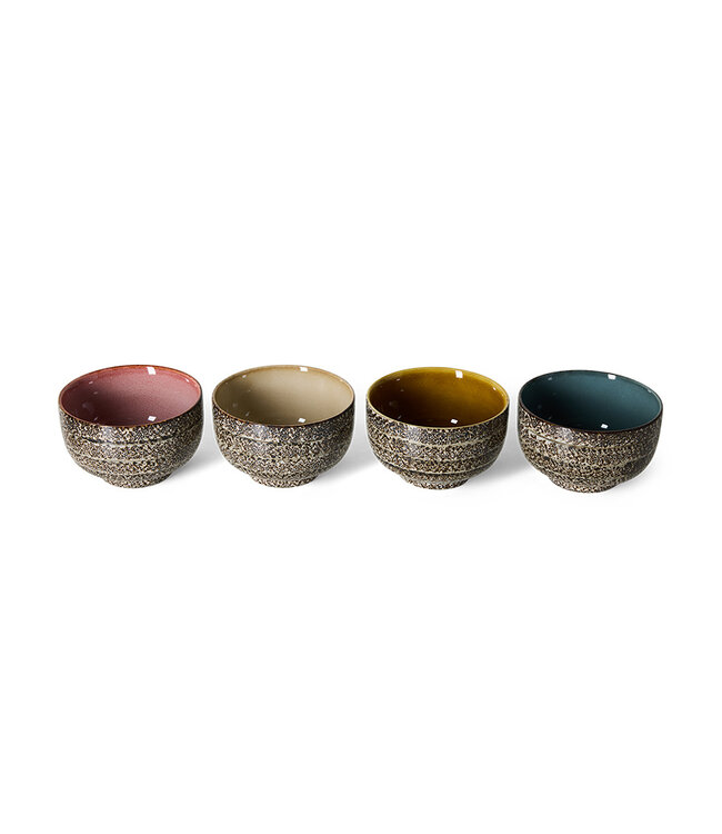 HKLIVING Kom 70s ceramics: noodle bowls, brew variation (set of 4)