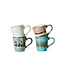 HKLIVING Mok 70s ceramics: espresso mugs, softness (set of 4)