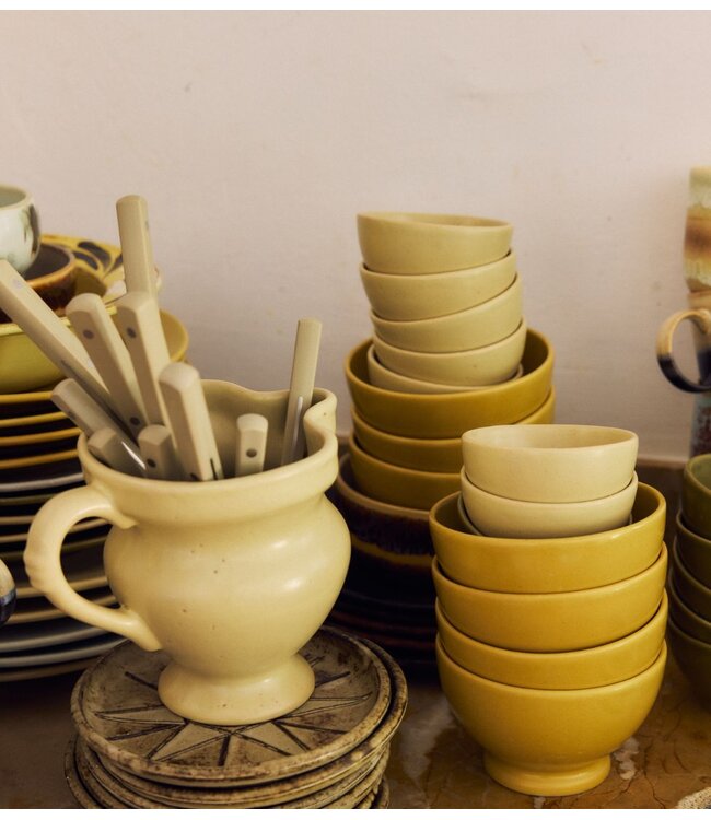 HKLIVING Kom Farmhouse ceramics: XS bowls, cream (set of 4)