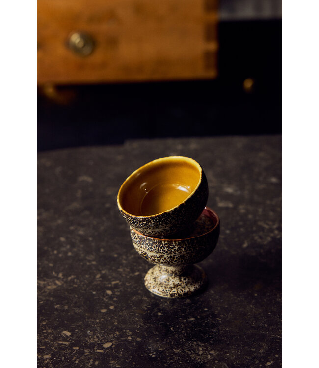 HKLIVING Schaaltje 70s ceramics: medium coupes, brew variation (set of 2)