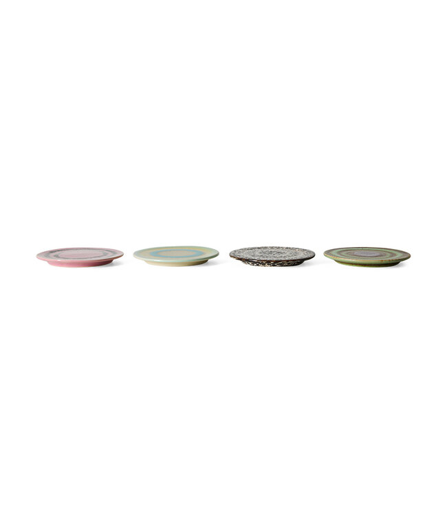 HKLIVING Onderzetters 70s ceramics: coasters, final touch (set of 4)