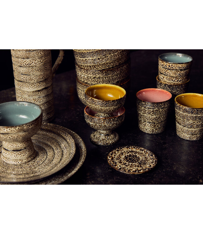 HKLIVING Schaaltje 70s ceramics: medium coupes, brew variation (set of 2)