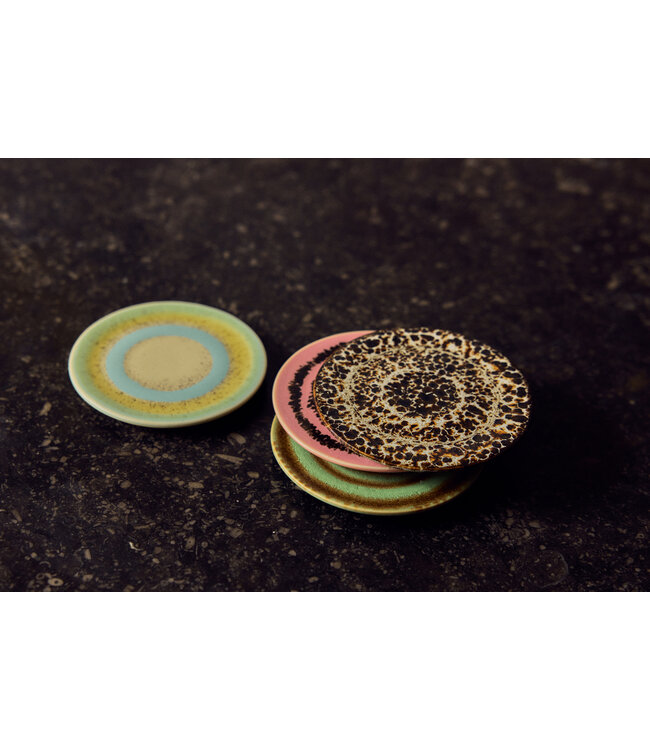 HKLIVING Onderzetters 70s ceramics: coasters, final touch (set of 4)