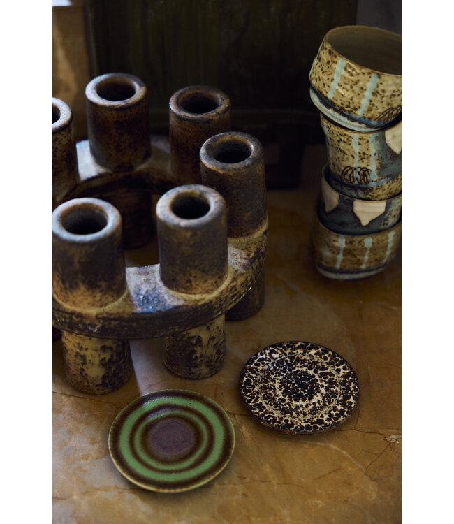 HKLIVING Onderzetters 70s ceramics: coasters, final touch (set of 4)