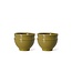 HKLIVING Kom Farmhouse ceramics: XS bowls, moss (set of 4)