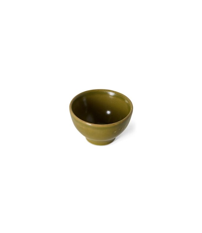 HKLIVING Kom Farmhouse ceramics: XS bowls, moss (set of 4)