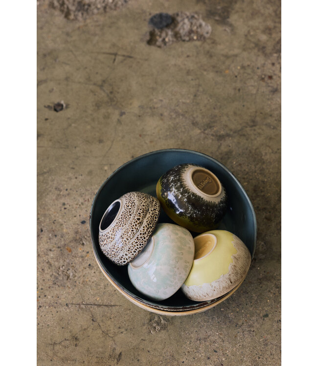 HKLIVING Kom 70s ceramics: XS bowls, caramelized (set of 4)