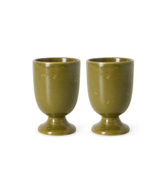 HKLIVING Mok Farmhouse ceramics: mugs, moss (set of 2)
