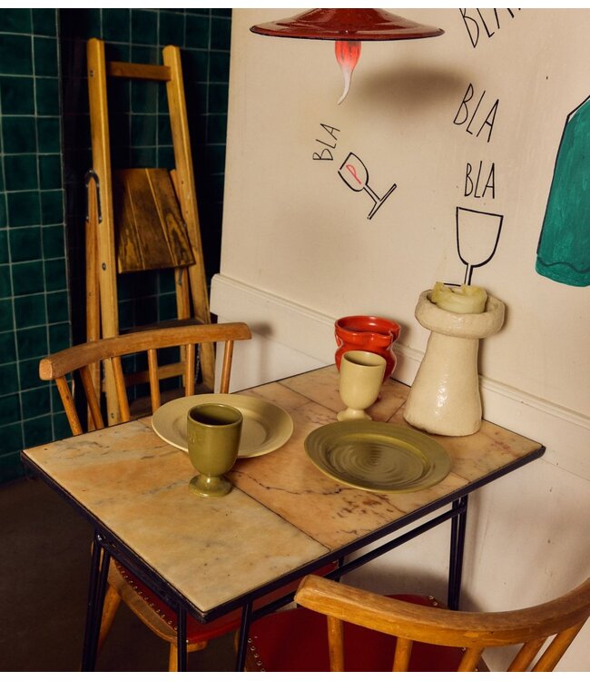 HKLIVING Mok Farmhouse ceramics: mugs, cream (set of 2)