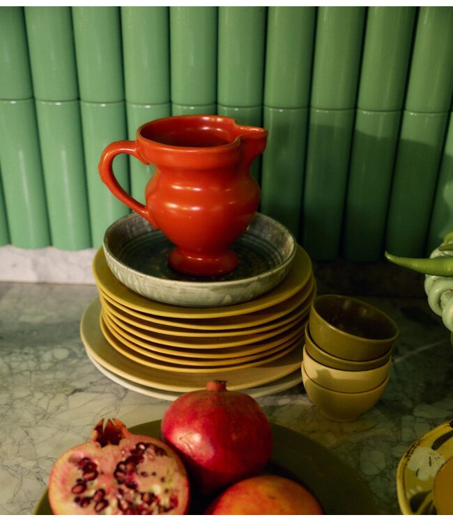 HKLIVING Karaf Farmhouse ceramics: small jug, red