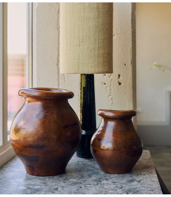 HKLIVING Vaas Robust medium vase, burnt umber