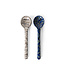 HKLIVING Opscheplepel 70s ceramics: serving spoons, blues (set of 2)