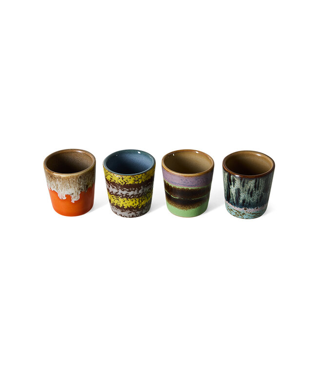 HKLIVING Eierdopjes 70s ceramics: egg cups, bright (set of 4)