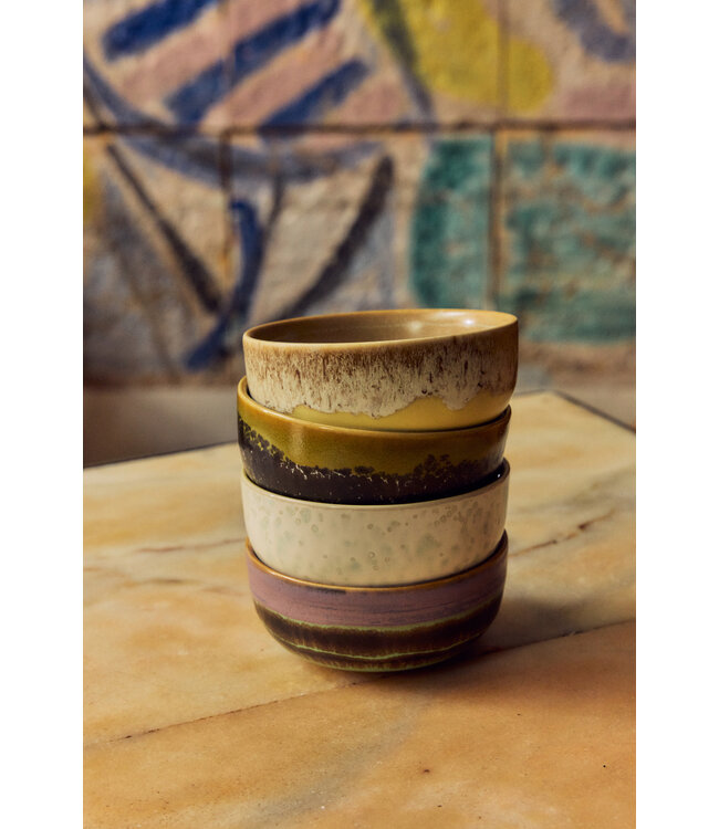 HKLIVING Kom 70s ceramics: tapas bowl, custard