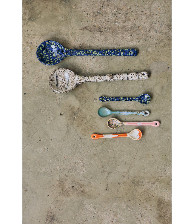 HKLIVING Lepels 70s ceramics: spoons M, joy (set of 4)
