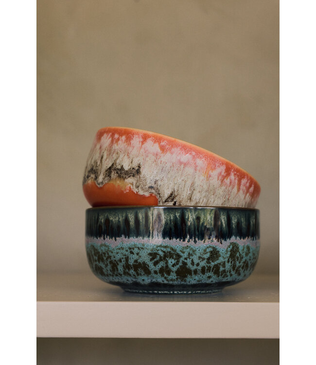 HKLIVING Kom 70s ceramics: dessert bowl, fierce