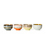 HKLIVING Kom 70s ceramics: noodle bowls, sunset (set of 4)