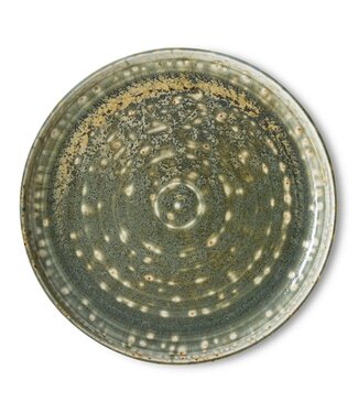 HKLIVING Bord Chef ceramics: dinner plate, rustic green