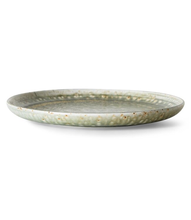 HKLIVING Bord Chef ceramics: dinner plate, rustic green