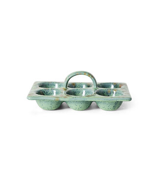 HKLIVING Eierschaal 70s ceramics: egg tray, minty