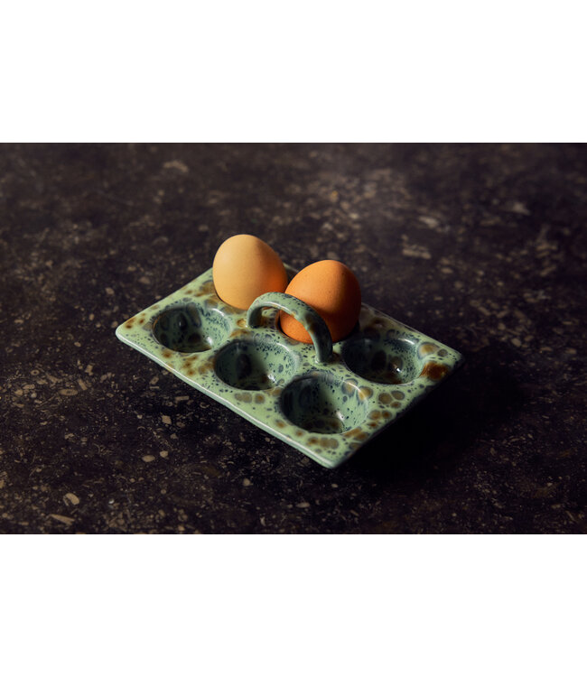 HKLIVING Eierschaal 70s ceramics: egg tray, minty