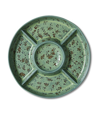 HKLIVING Serveerschaal 70s ceramics: snack plateau, minty