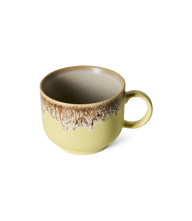 HKLIVING Mok 70s ceramics: tea cup, custard