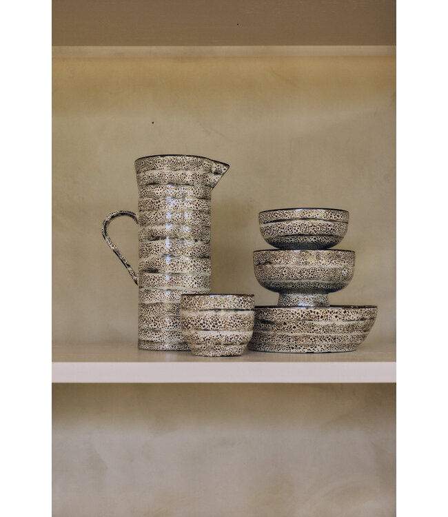HKLIVING Kom 70s ceramics: pasta bowls, brew (set of 2)