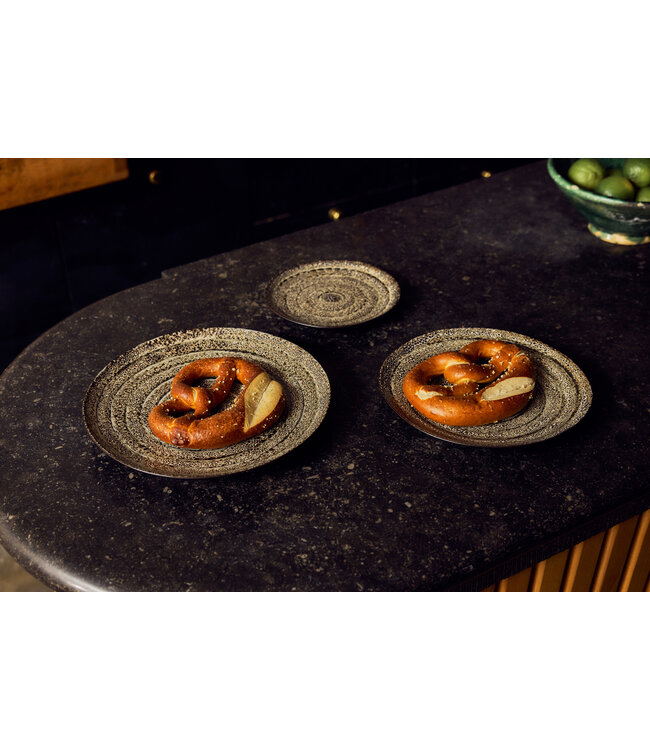 HKLIVING Borden 70s ceramics: dinner plates, brew (set of 2)