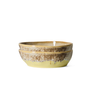 HKLIVING Kom 70s ceramics: pasta bowls, custard (set of 2)