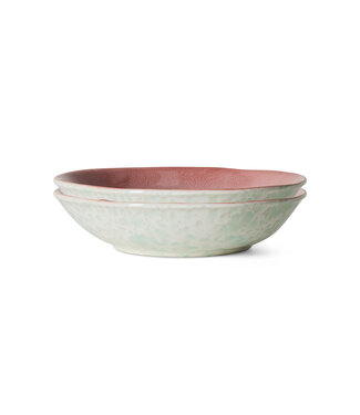 HKLIVING Kom 70s ceramics: curry bowls, lotus (set of 2)
