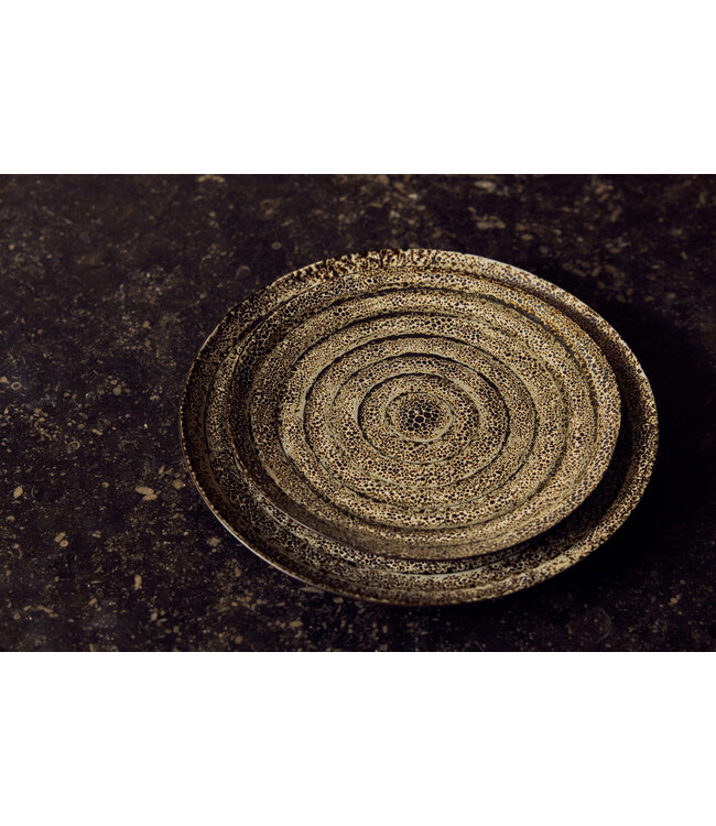 HKLIVING Borden 70s ceramics: side plates, brew (set of 2)