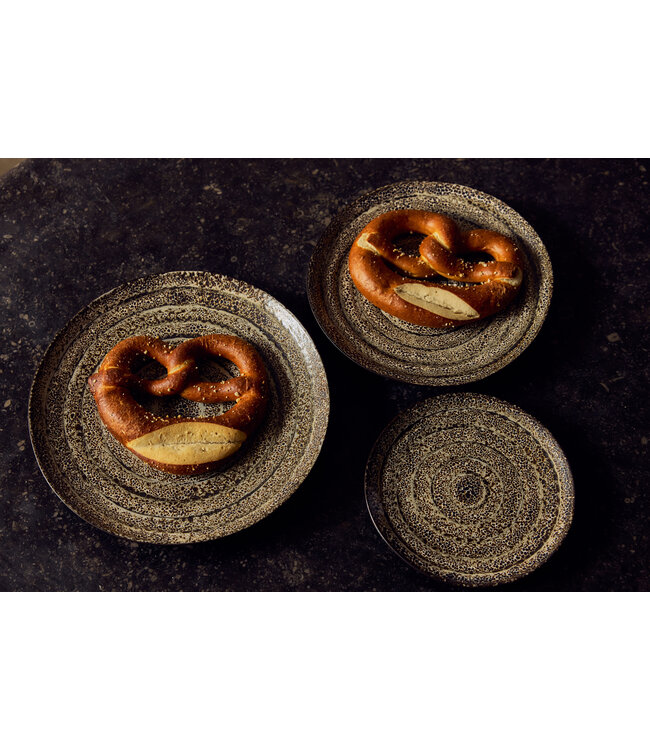 HKLIVING Borden 70s ceramics: side plates, brew (set of 2)