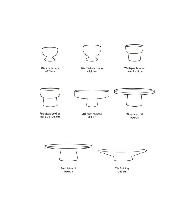HKLIVING Kom 70s ceramics: tapas bowl on base L, brew